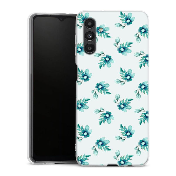 Coque Samsung Galaxy A04S Blue Flowers